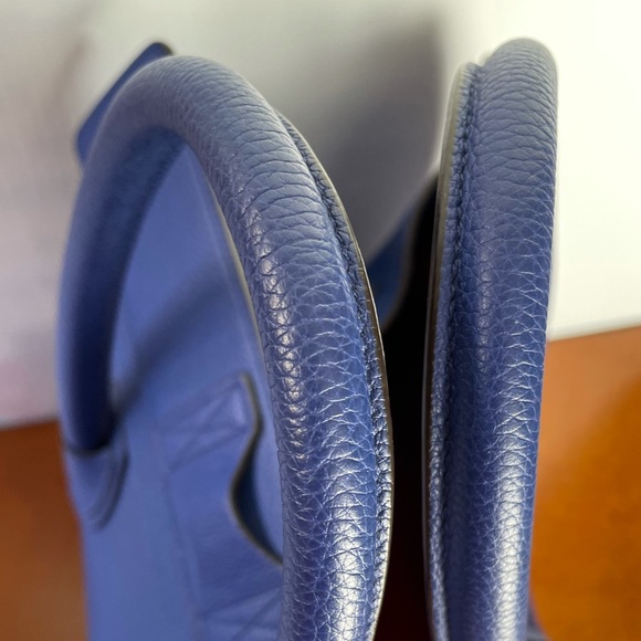 Celine Mini Luggage Blue Drummed Leather GHW - Picture 8 of 16